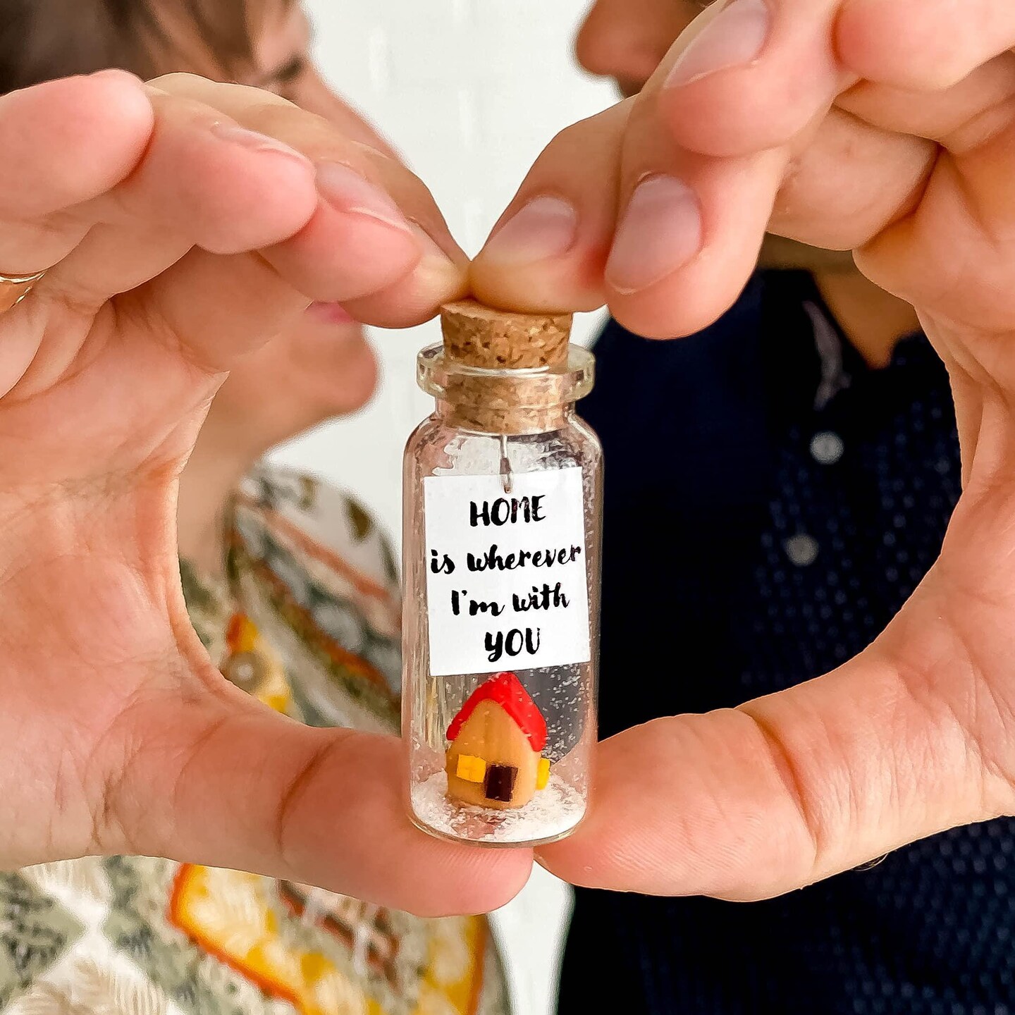Cute Girlfriend and Boyfriend Gifts   Personalized Anniversary Present for Her Him   Custom Birthday Gift Idea for Women Men (Home is Wherever I&#x27;m with You Gift Bottle)