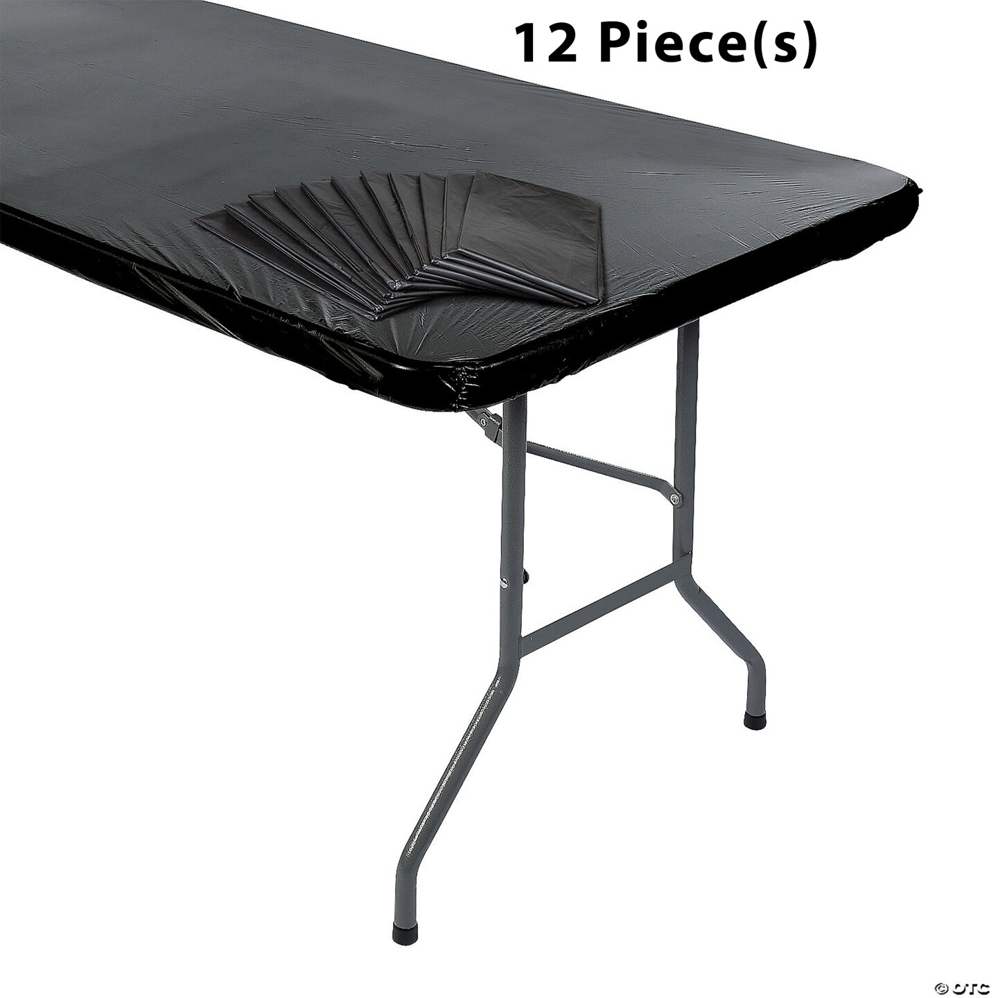 Bulk 12 Pc. 6 FT Fitted Rectangle Plastic Tablecloths