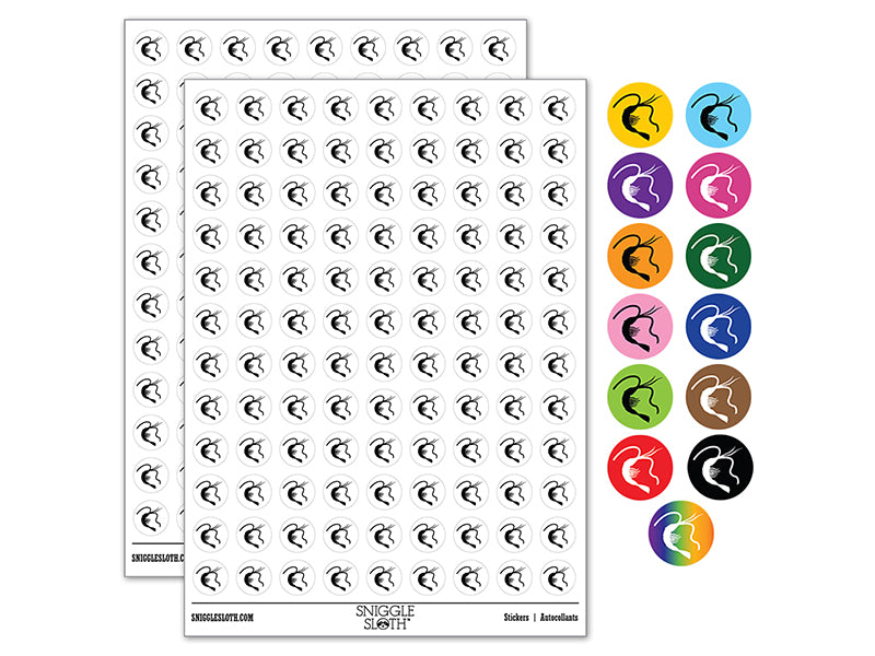 Shrimp Solid 200+ 0.50&#x22; Round Stickers