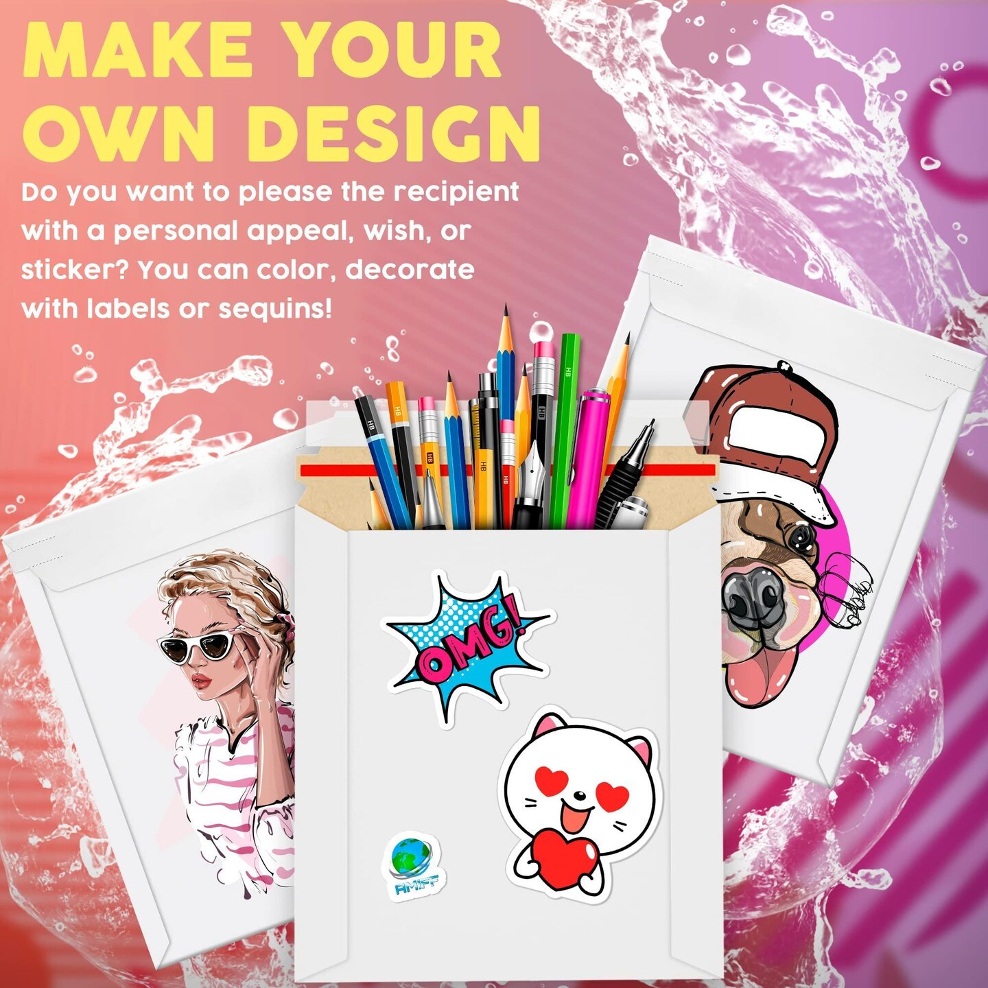 AMZ Rigid Mailers 13x18 Paperboard Mailers 13 x 18. Pack of 25 White Photo Mailers. Stay Flat mailers. No Bend Self Sealing. Documents Chipboard Envelopes. Mailing Shipping Packaging Packing