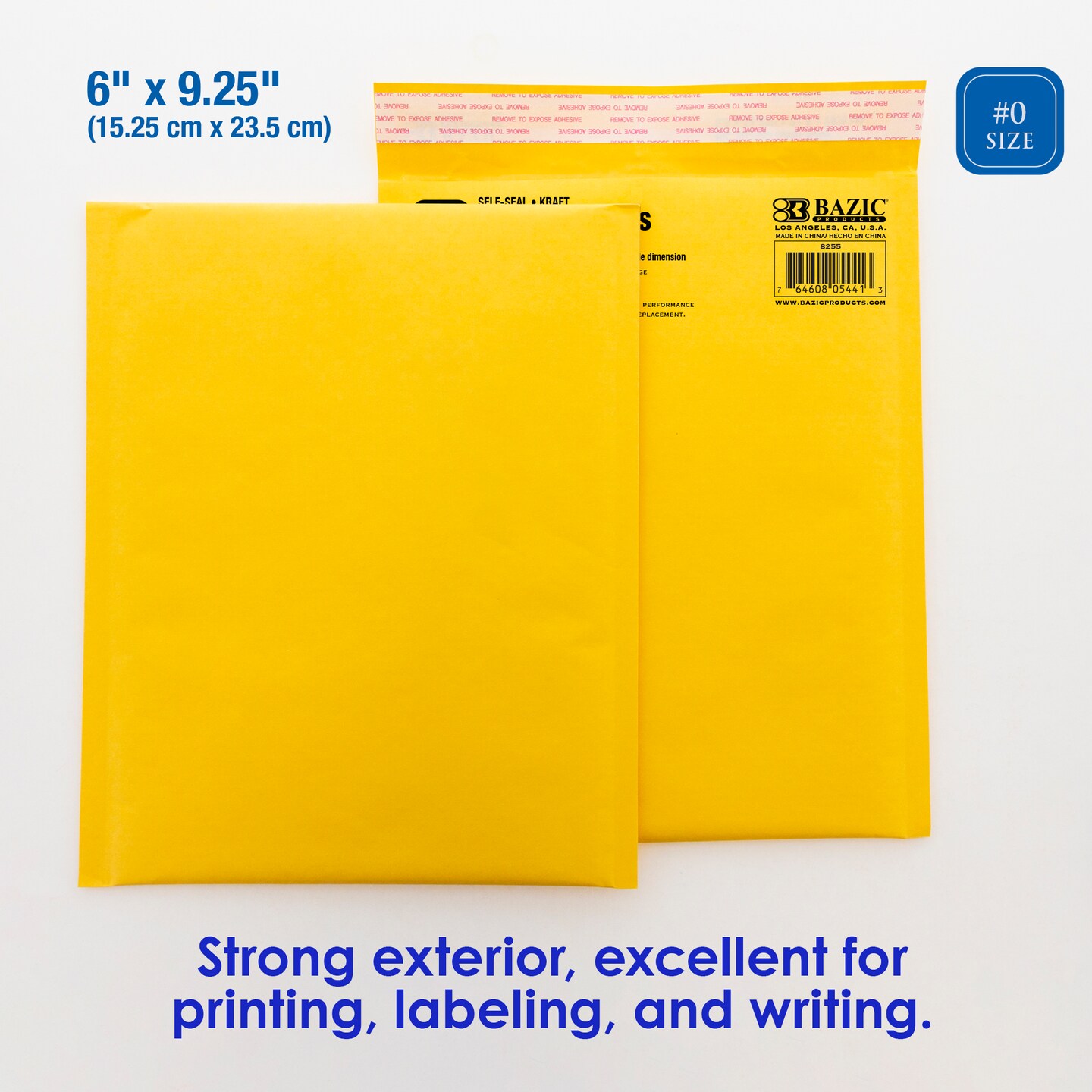 BAZIC Self-Seal Bubble Mailers (#0) 6&#x22; X 9.25&#x22;