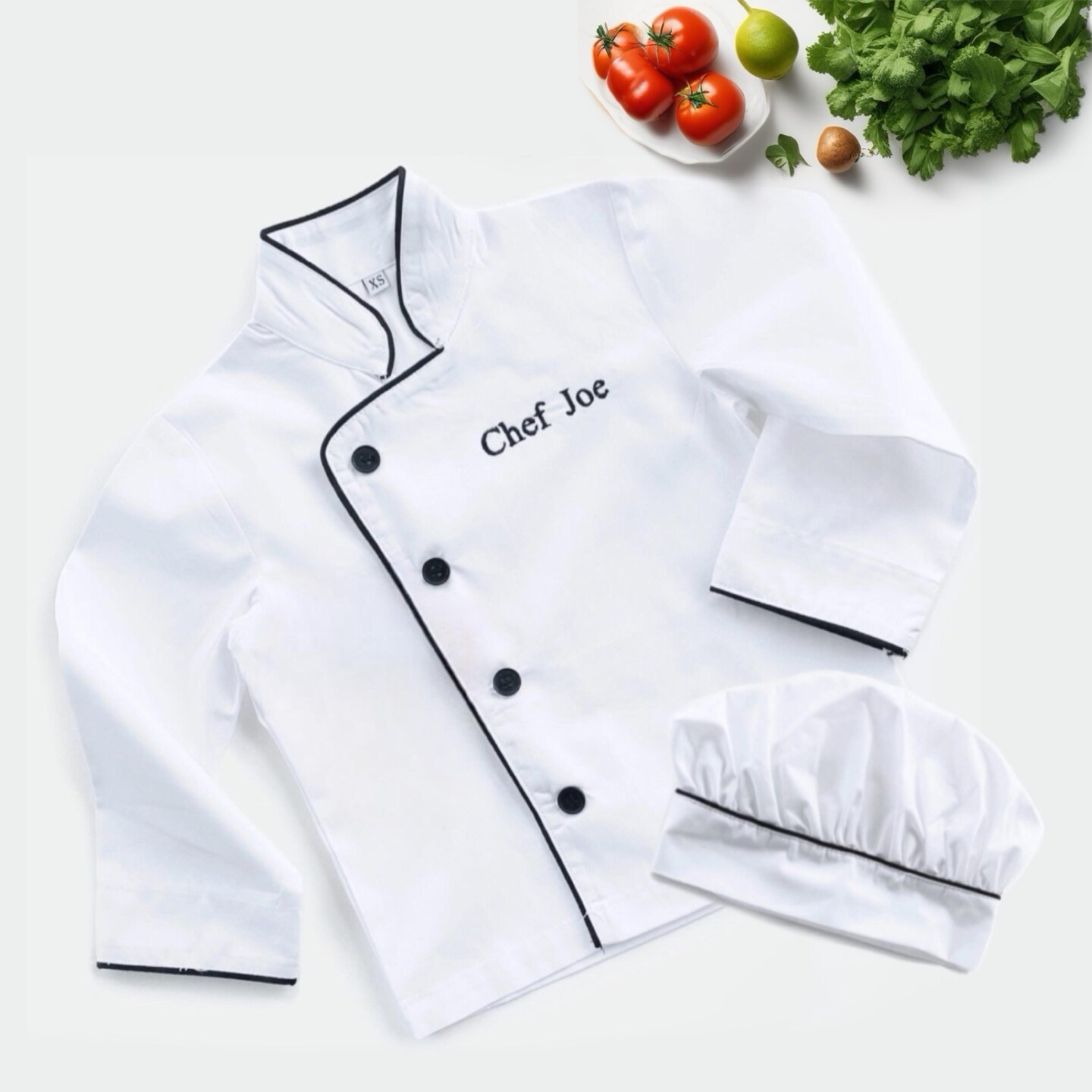 Personalized Kids Chef Coat, Embroidered chef Jacket with Chef Hat ...