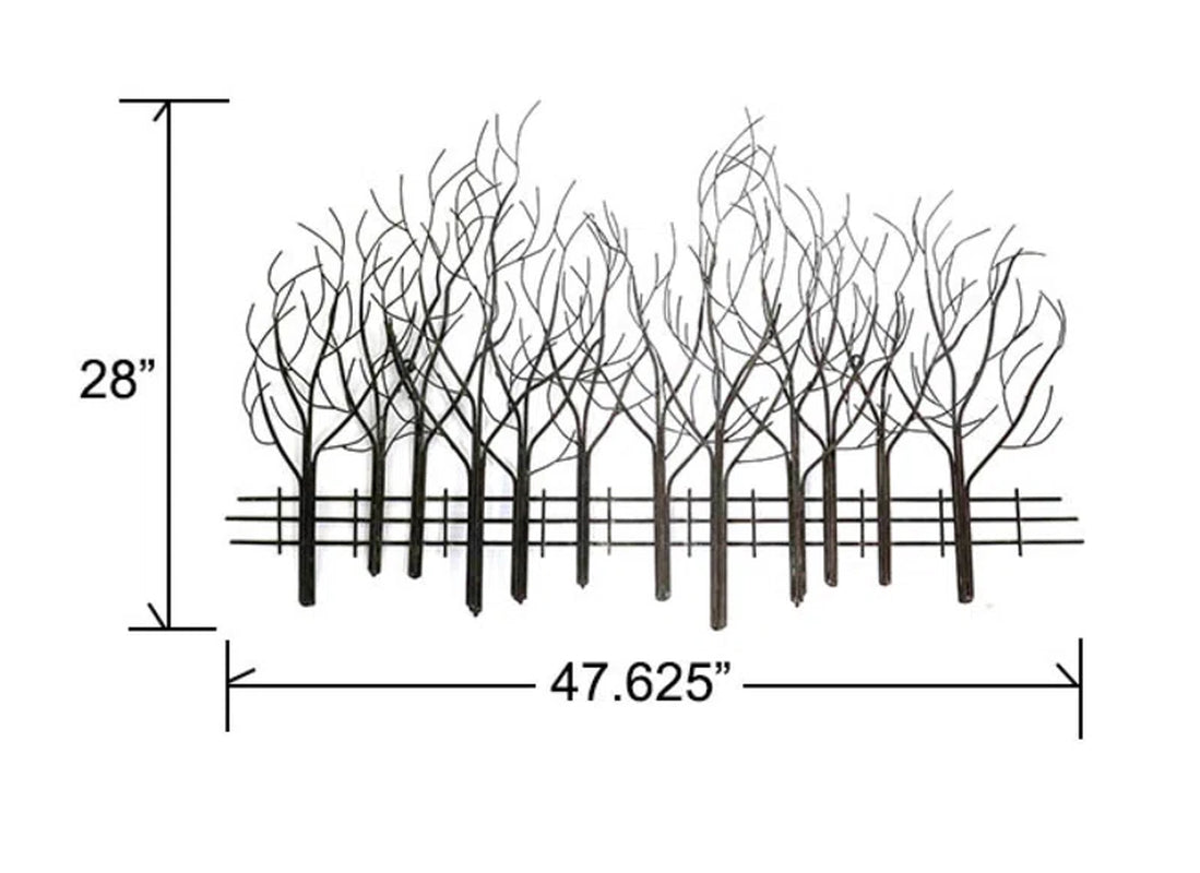 Metal Field of Twelve Trees Wall Decor