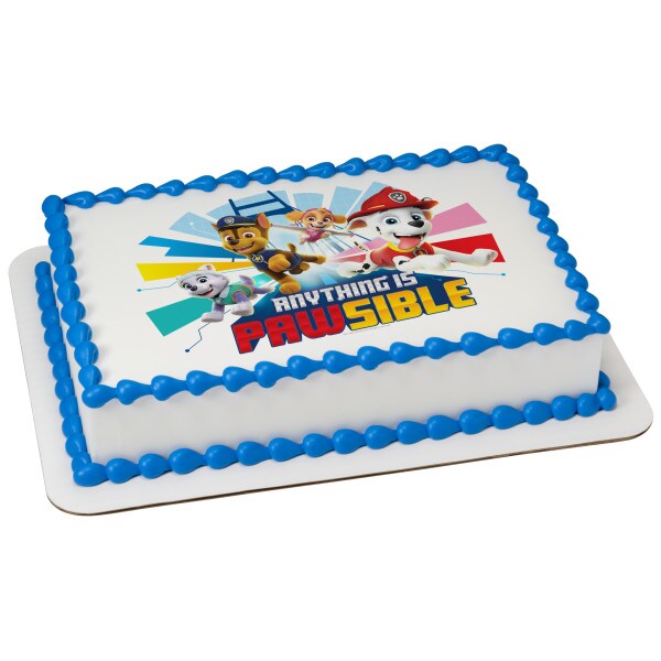 PAW Patrol Anything Is Pawsible Edible Cake Topper Image - 1/4 Sheet
