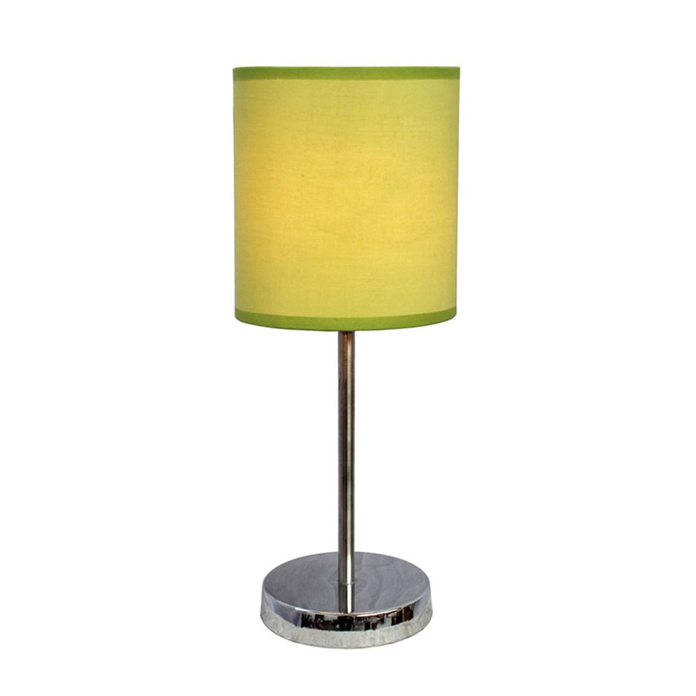 Simple Designs Chrome Basic Table Lamp with Green Shade Michaels