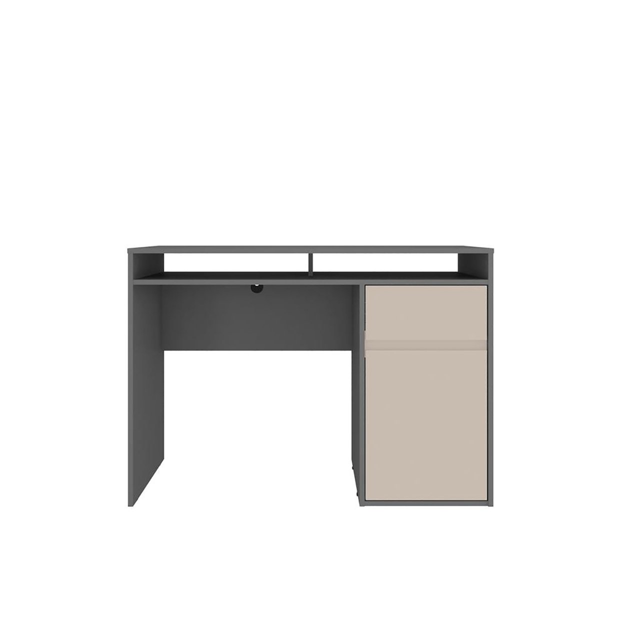 Techni Mobili Complete Workstation Computer Desk with Storage, Grey