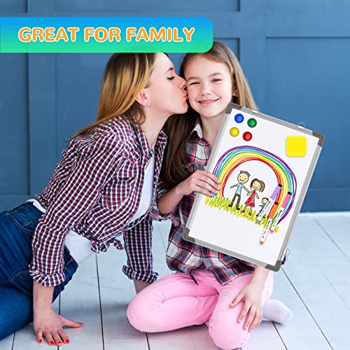 Small Weekly Calendar Dry Erase Whiteboard for Wall 16 x 12 Inches Magnetic Double-Sided Whiteboard Portable for Lists Kitchen Planning Memo Home Office