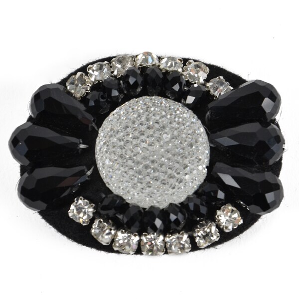 Rhinestone and Bead Brooch
