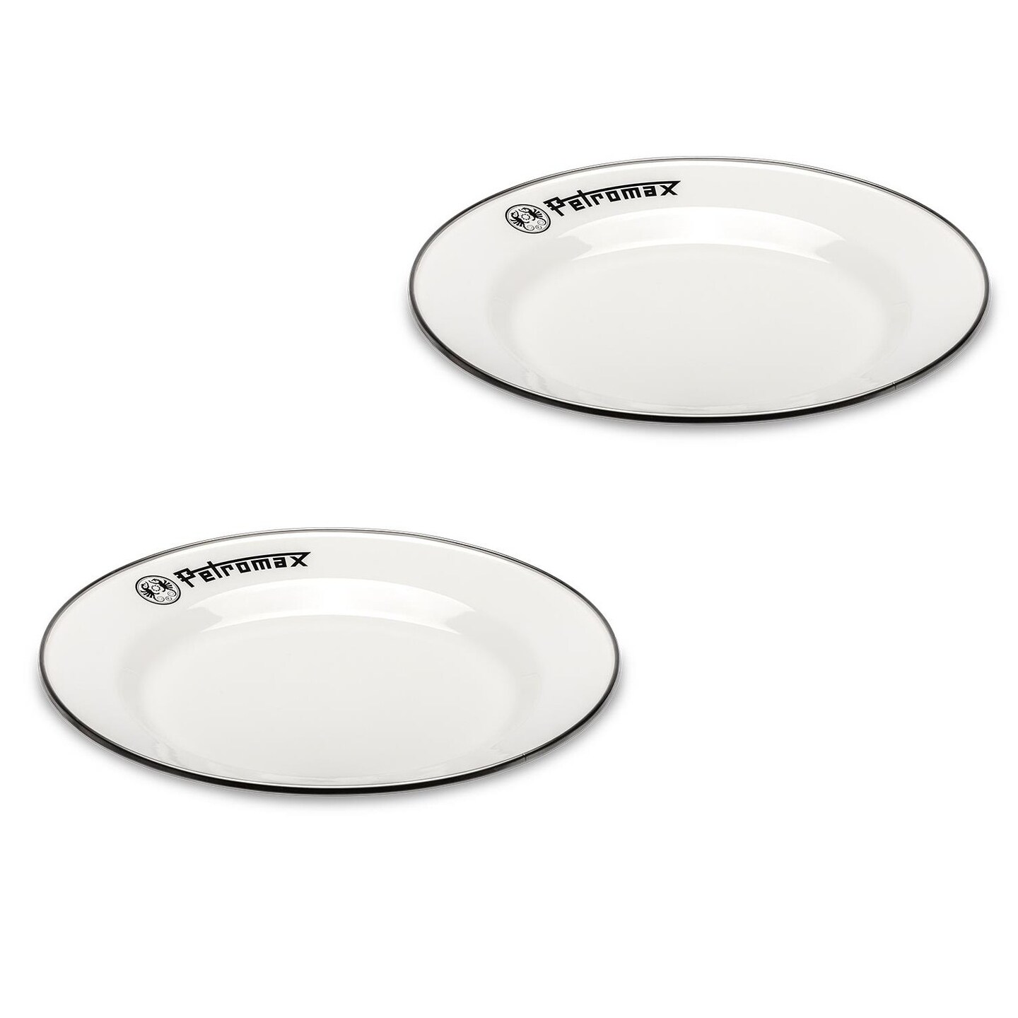 Petromax Enamelware Dinnerware Plates, Traditional Lightweight Enameled  Steel Tableware for Kitchen and Camping, 2 Pack for Hot or Cold Food, 8.6