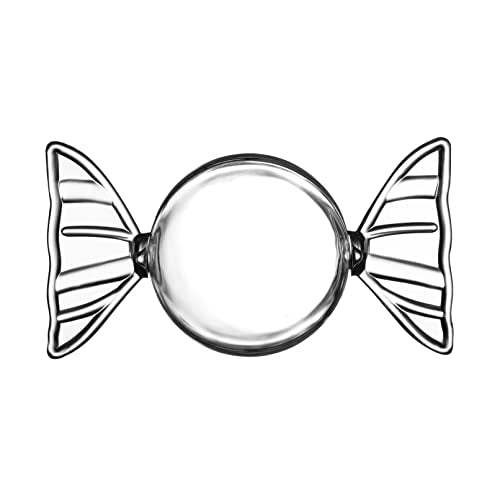 20 Pck Mini Candy Shaped Container with Cover, Heavyweight Clear Plastic Candy Jar, Elegant Disposable Candy Container. 20 Count