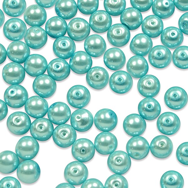 Round Glass Pearl Beads 10mm  32&#x22; Strand