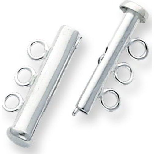 Sterling Silver Double Strand Pearl Clasp (16.70mm to 27.40mm)