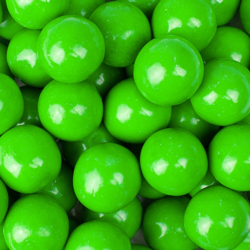 60 Pcs Green Candy Gumballs 1-inch (1 lb)