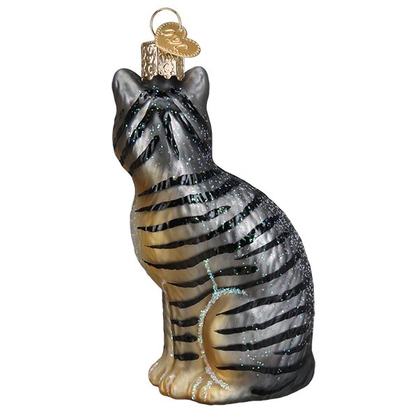 Old World Christmas: Tabby Cat Hanging Ornament