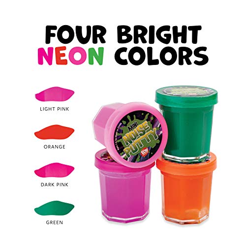 48 Pieces Mega Slime Party Favors 1.5&#x22; Mini Noise Putty in Assorted Neon Colors Bulk Toys Stocking Stuffers and Birthday Party Favors 4 Dozen Pack