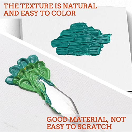 24 Pack Canvases for Painting with 4x4, 5x7, 8x10, 9x12, 11x14, 12x16, Round Canvas with 12x12, 8x8, 3 of Each, Painting Canvas for Oil & Acrylic Paint.