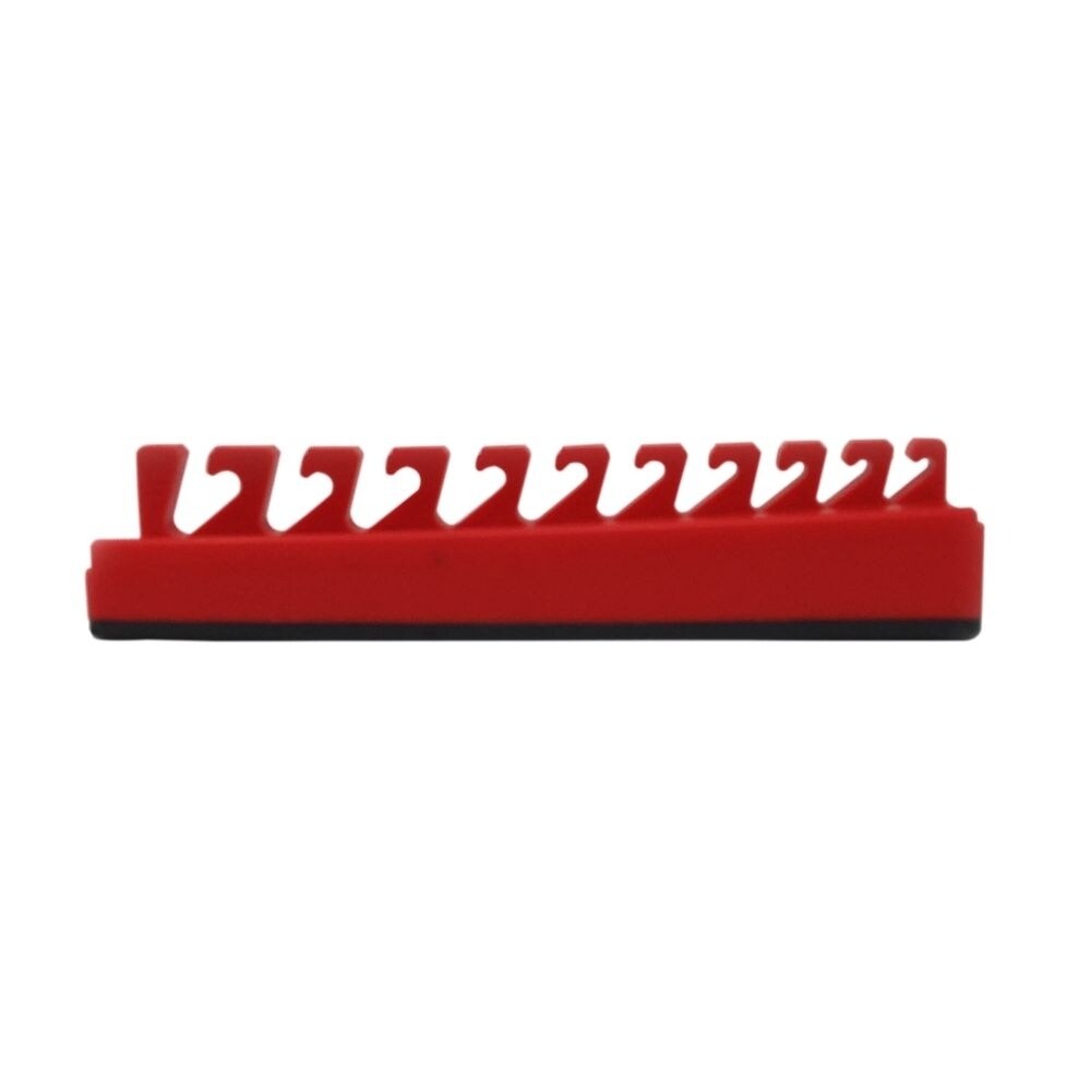 Industro   Magnetic Wrench Holder Organizer - Holds upto 10 Pcs Wrench, Fits Wrenches 10mm Thru 19mm, Red