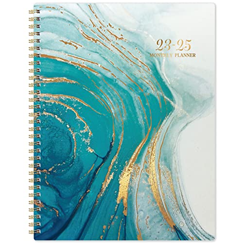 2023-2025 Monthly Planner/Calendar - Jul 2023 - Jun 2025, 2 Year Monthly Planner with Tabs &#x26; Contacts Pages, 9&#x22; x 11&#x22;, Twin-Wire Binding