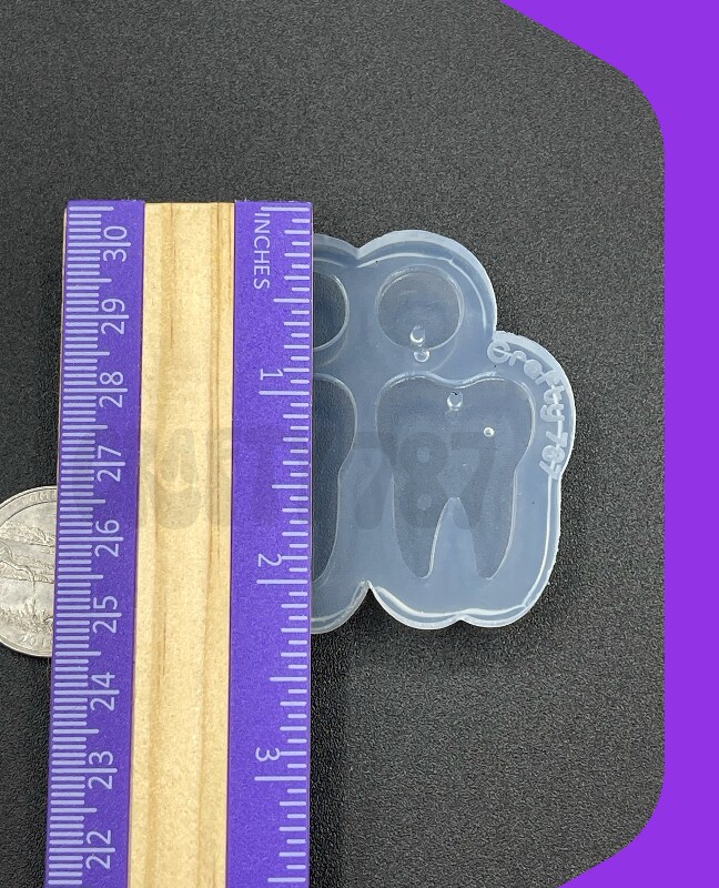 Tooth Dangle Earring Resin Silicone Mold (C14)