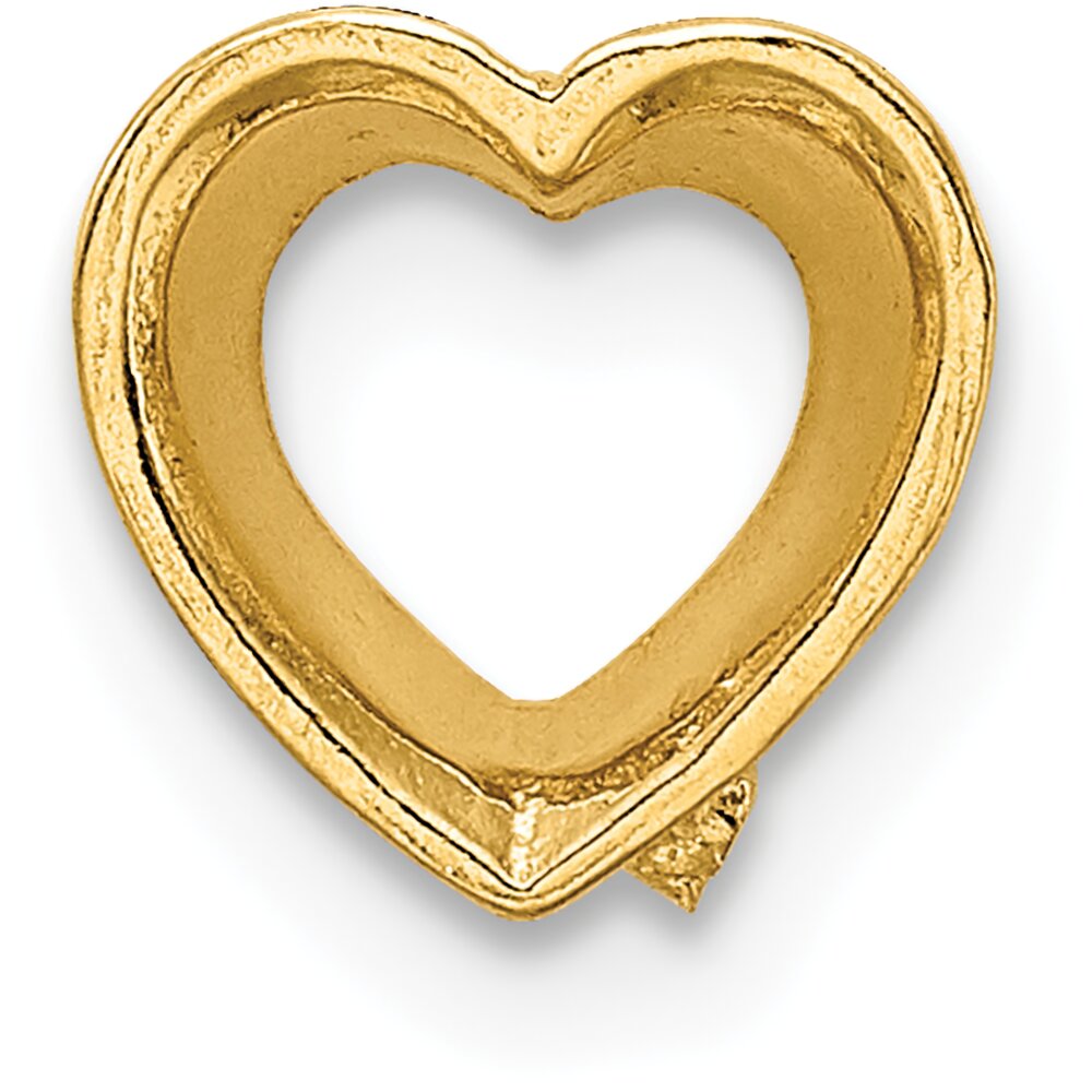 14K Gold Heart Bezel Setting 7mm
