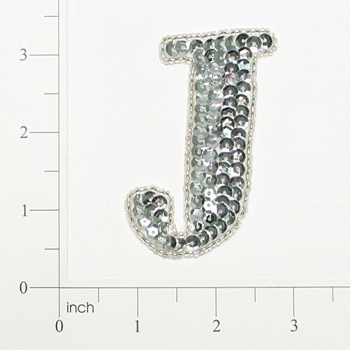 Letter J Sequin Applique