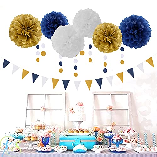 52 Ft Gold Leaf Garland - Spring Party Decorations, Hanging Paper Gold Leaves Streamer Banner for Golden Wedding, Engagement, Bridal Shower, Birthday, Baby Shower, Summer Nature Tea Party Decorations