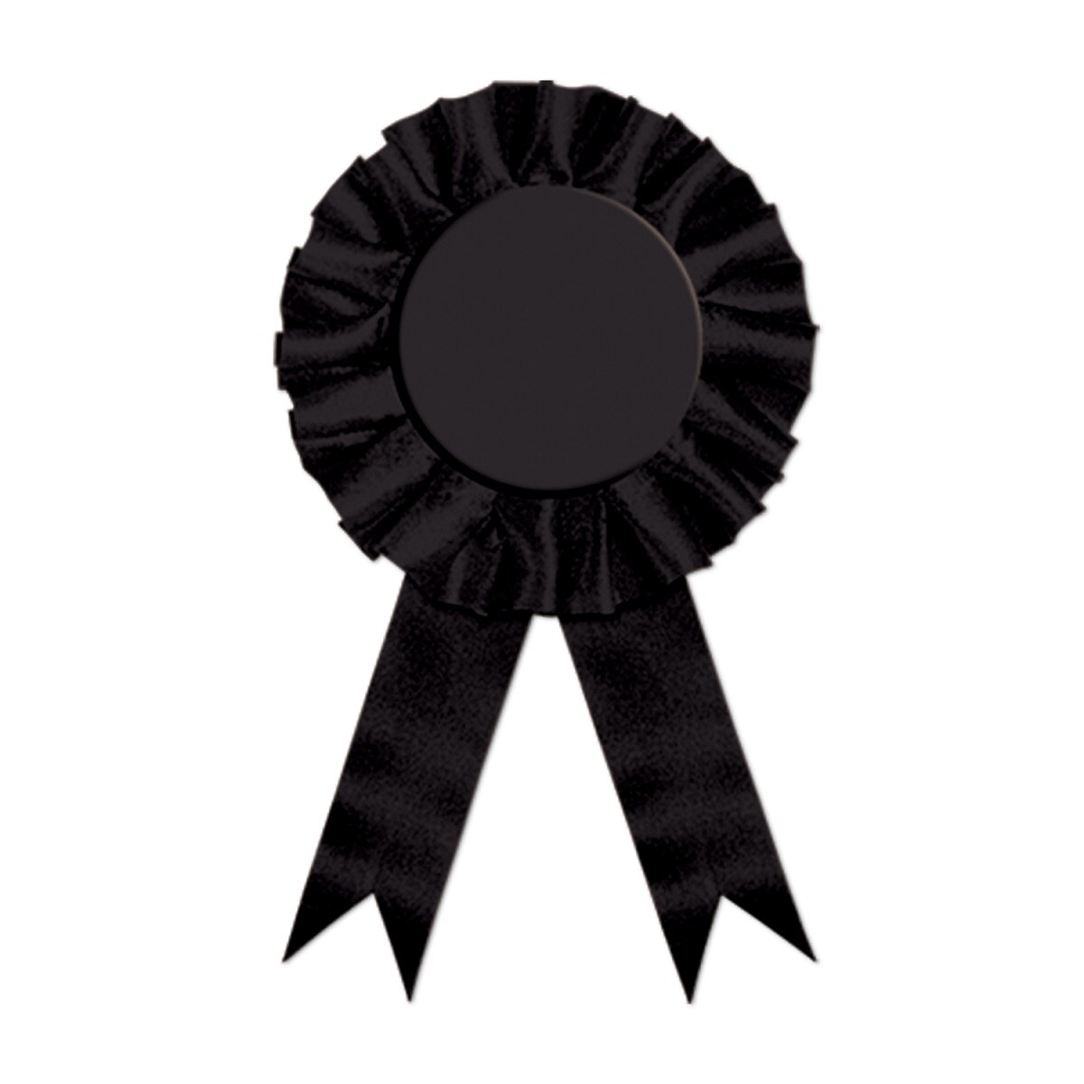 Beistle Pack of 6 Black Award Ribbons 3.75&#x27;&#x27; x 6.5&#x27;&#x27;