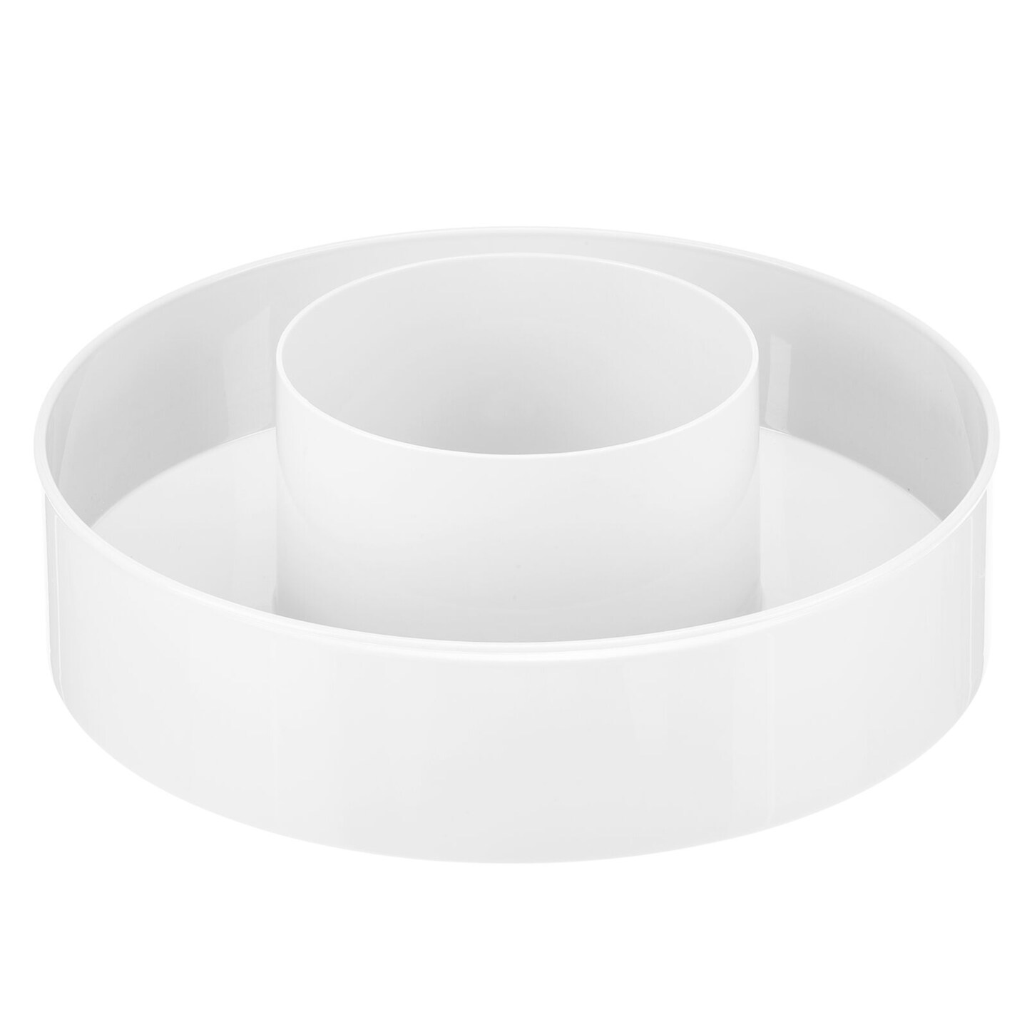 mDesign Plastic Lazy Susan Storage Tray - Rotating Organizer