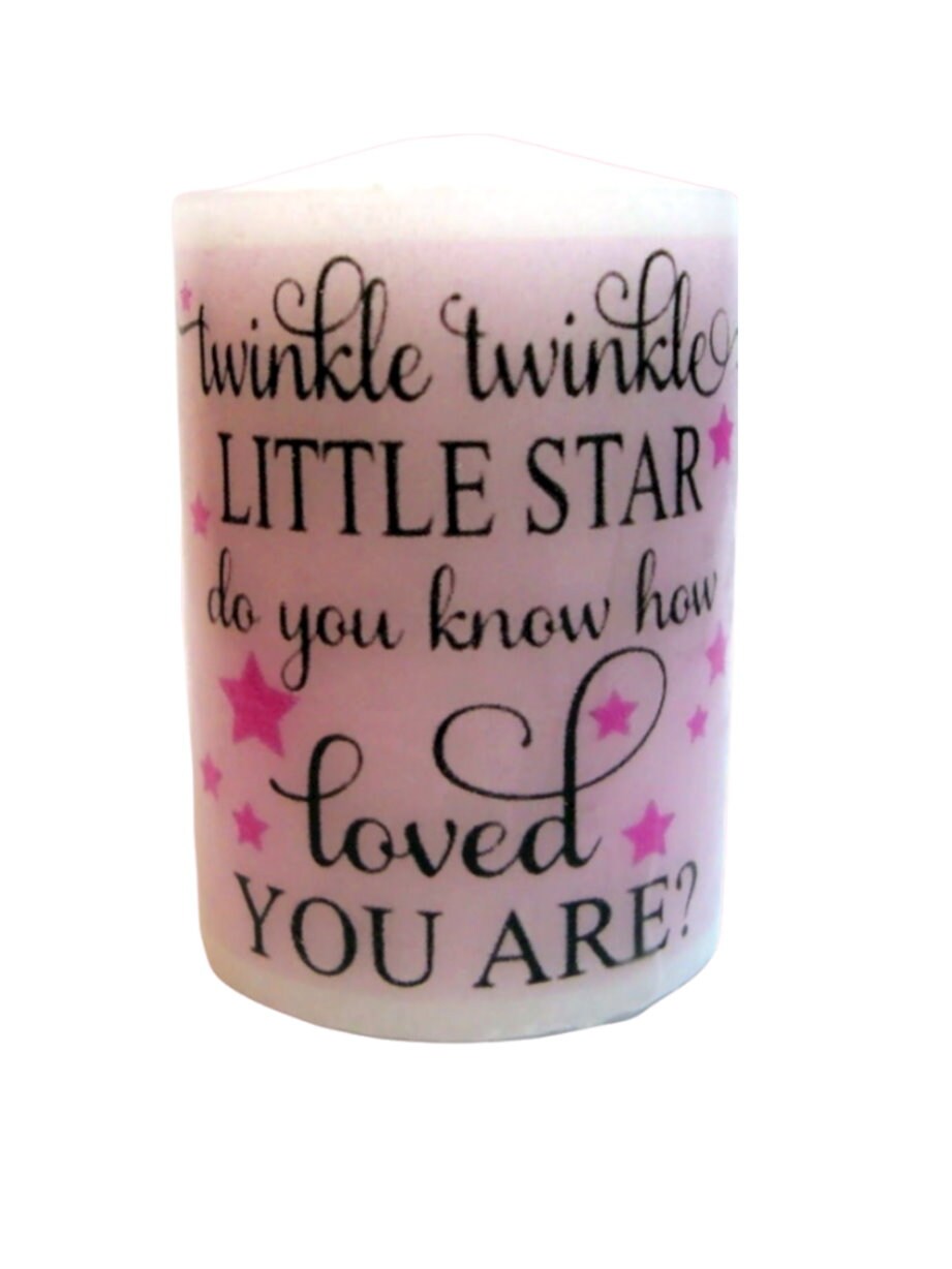 10 Twinkle Twinkle Little Star Baby Shower Favors, Candles, Baby Shower Favors, Customized, Journaling Supplies, Baby Girl
