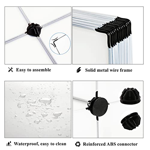 AWTATOS Cube Storage Organizer, Storage Cubes Shelves Bookshelf, 6 Cube Closet Organizers and Storage, DIY Stackable Plastic Clothes Organizer Shelving for Bedroom, Home Office, Translucent