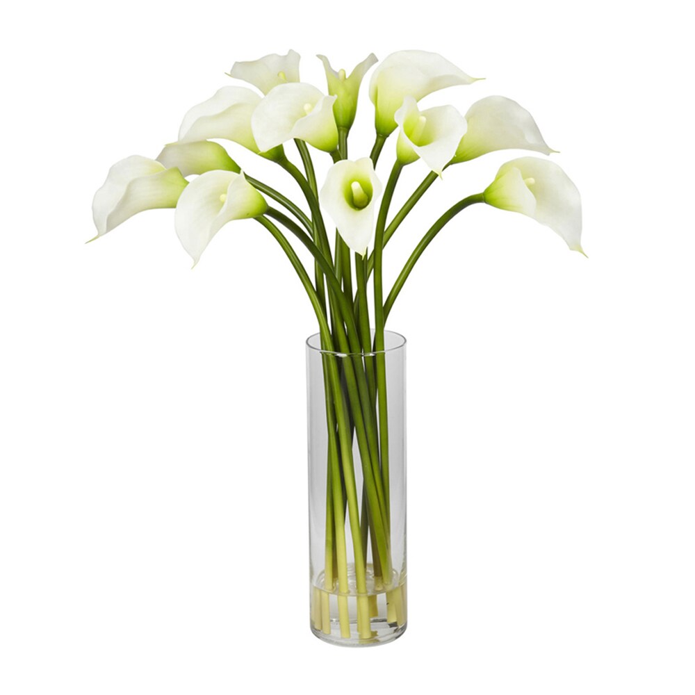 Nearly Natural   Mini Calla Lily Silk Flower Arrangement