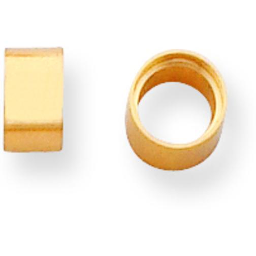 14K Gold Round Stone Seat Open Back Tube Bezel Setting (1.70 To 8.80Mm)