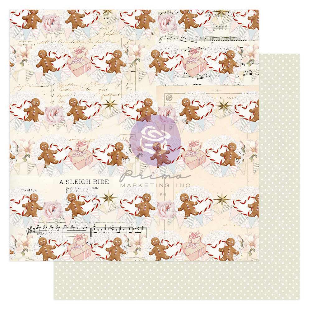 Christmas Market Collection - Cookies For Santa - 12"x12" w/ foil details / paper Scrapbook Supplies Material For Craft Notebooksdecoupage Album Journals Planners Art Journaling Bullet
