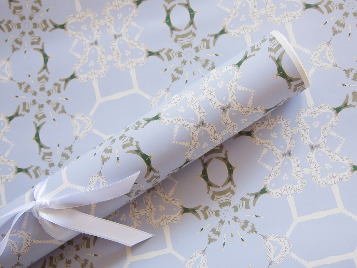 30 x 33' Wrapping Paper  Floral Pearlized Vintage