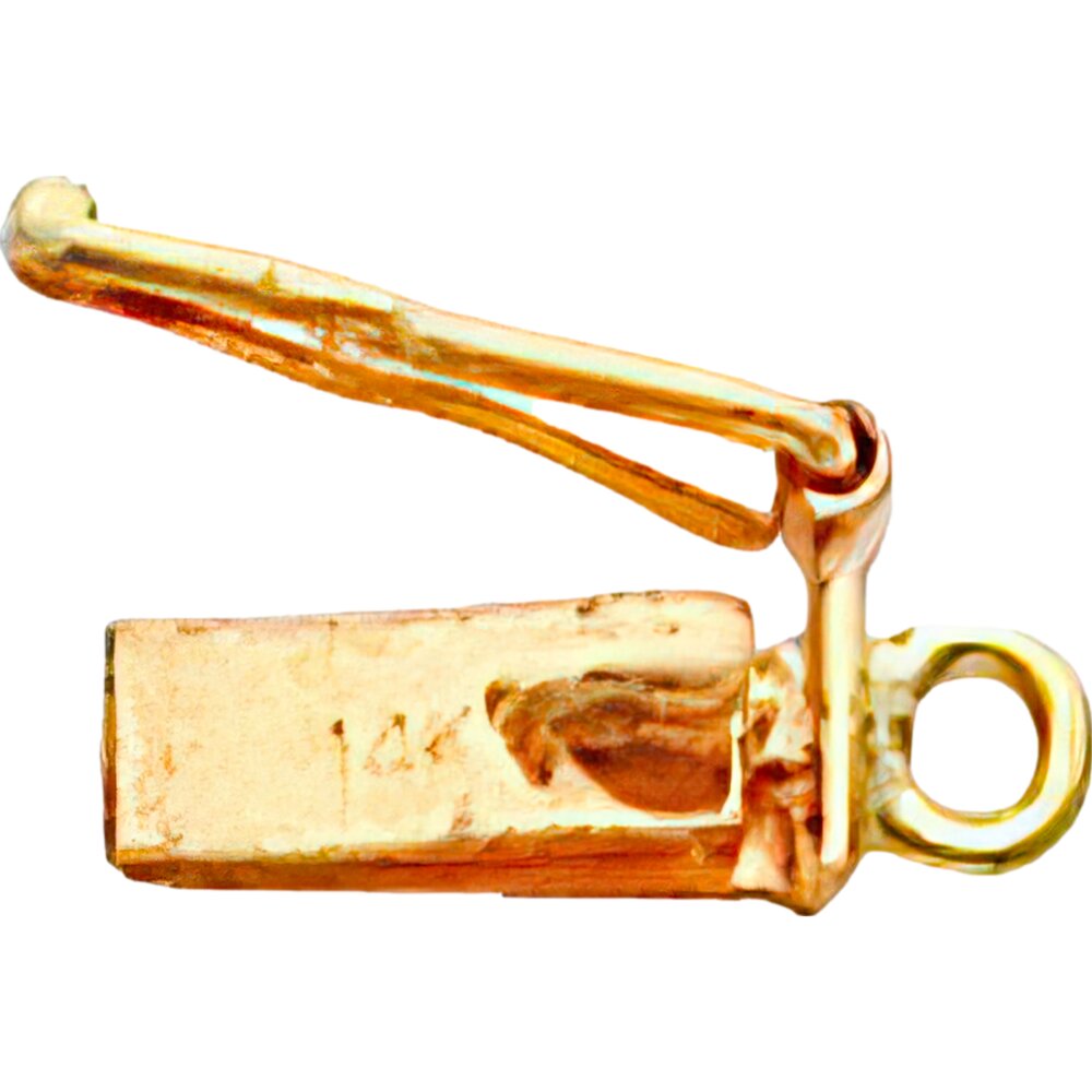 14K Gold Barrel Clasp Replacement Tongue 7.6mm