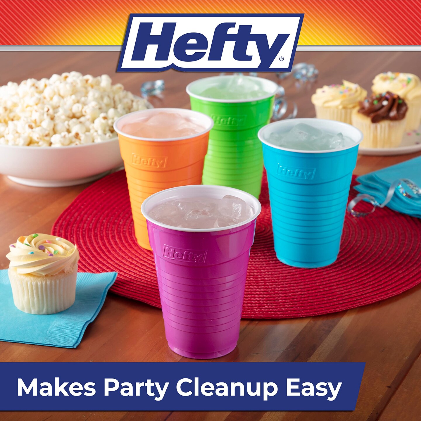 Hefty® Party On! Assorted Plastic Cups, 100 ct / 16 oz - Pay Less Super  Markets