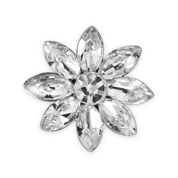 3/4&#x22; Rhinestone Floret Button
