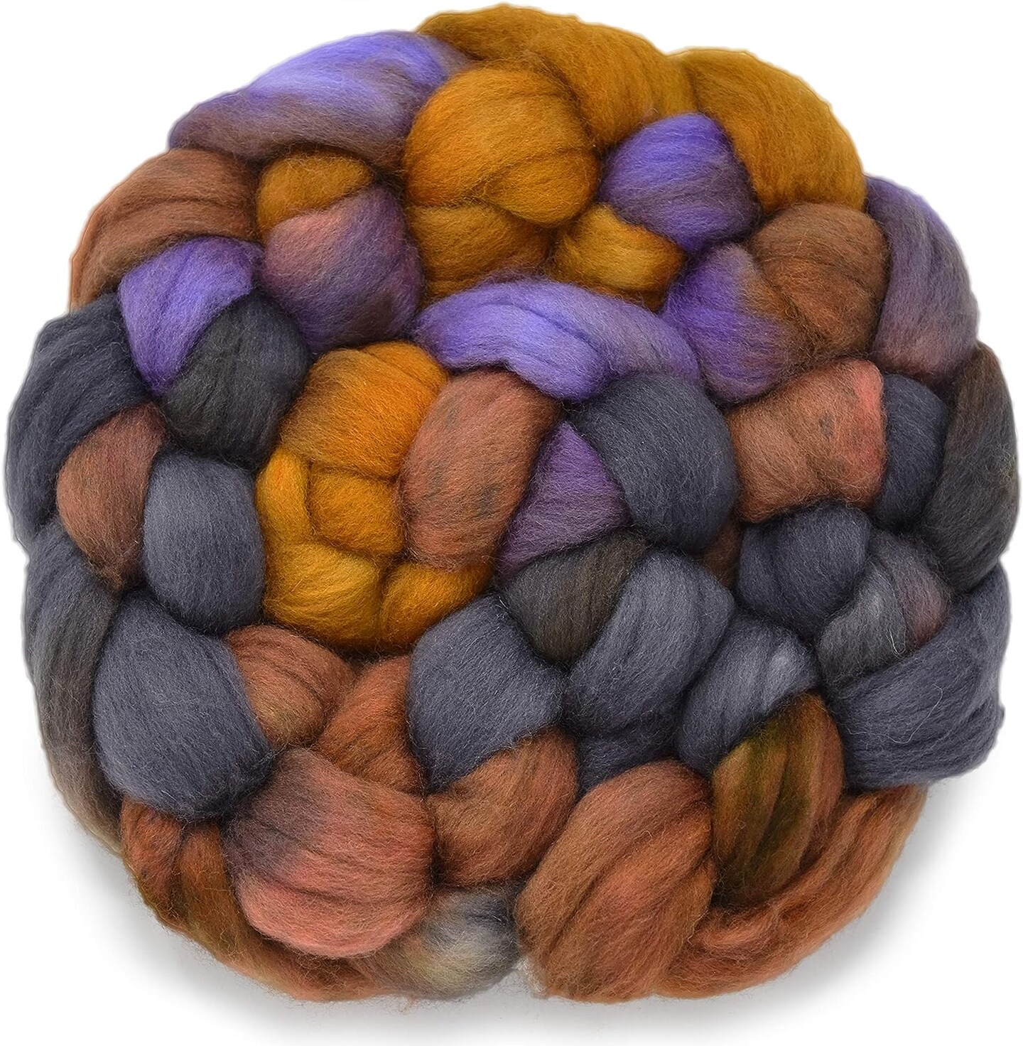 Organic Falkland Wool, Artisan Combed Top Roving: Premium Hand Dyed Fiber Braid for Spinning, Felting, Weaving. 4oz Double Dip