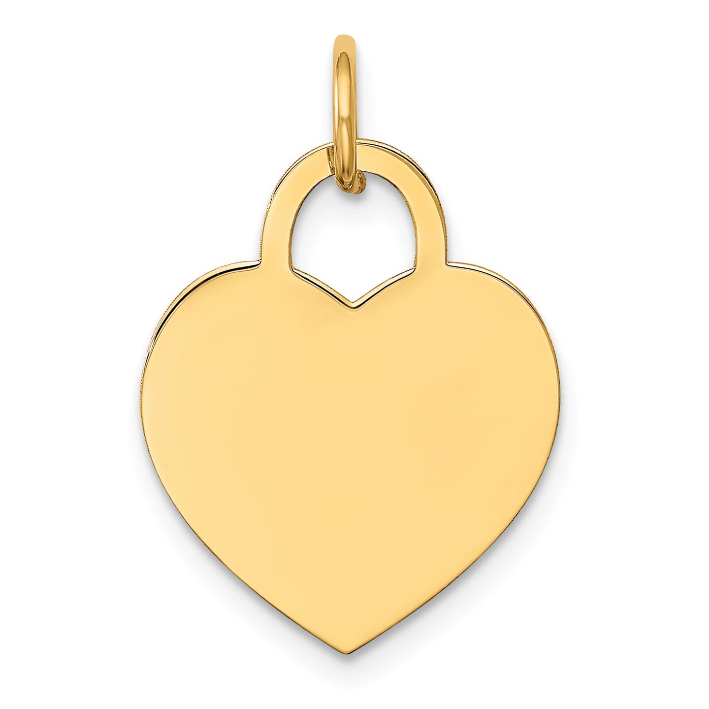 14K Gold Heart Charm 0.68 grams Jewerly 22mm x 15mm
