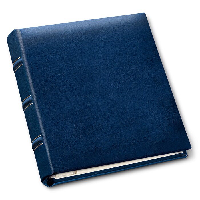 Gallery Leather Travel Photo Album Holds 4x6 Photos, 3 Ring Binder, 50 Pages for 50 Photos, Fillable, Handcrafted &#x2013; 6.5&#x201D; x 5.5&#x201D;