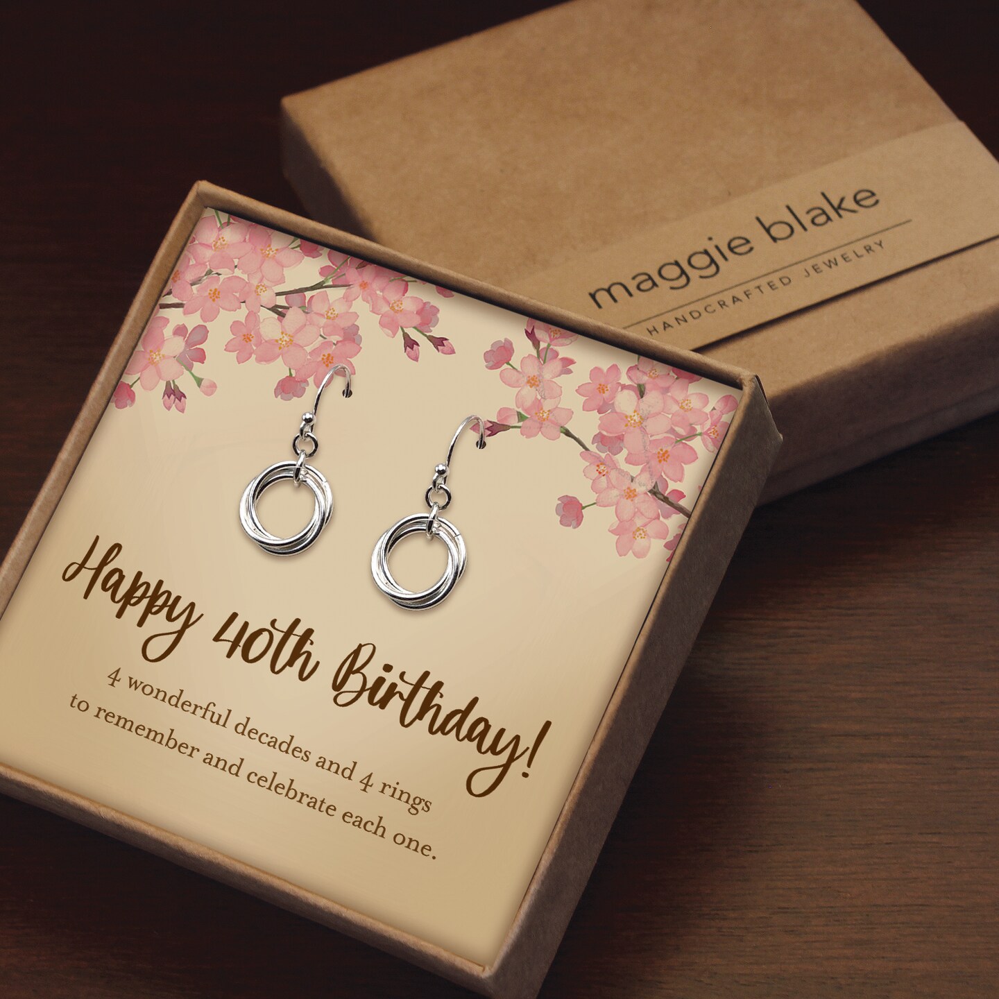 40th Birthday Gift | Rose Gold Birthday Necklace | 40th Birthday Gift -  MarciaHDesigns