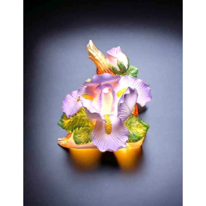Floral Illuminations Iris Flower Plug-In Nightlight Home Décor Interior Lamp