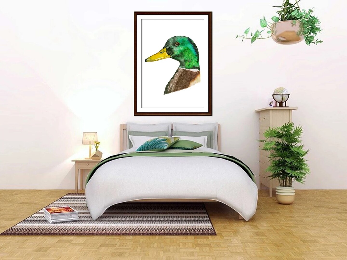 Personalized Watercolor Duck Set of 3 Wall Art Prints Duck -  in 2023