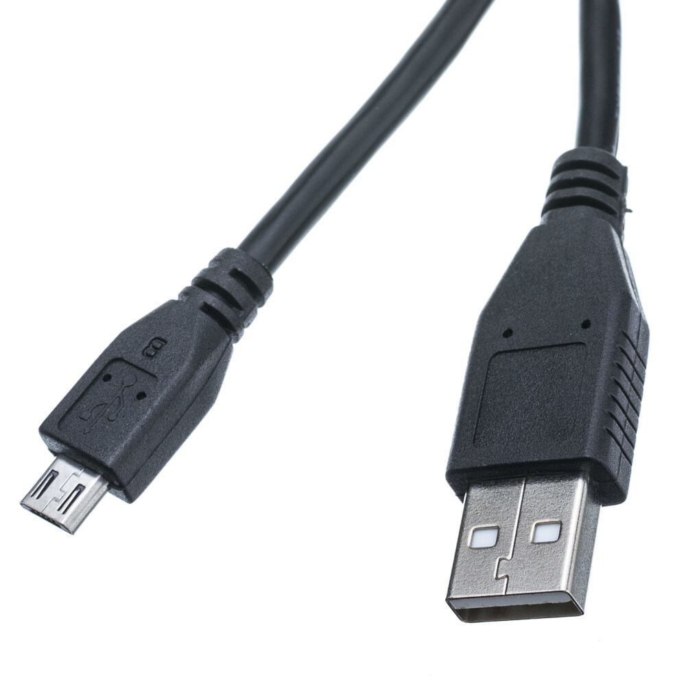 Cable Wholesale Micro Usb 2.0 Cable, Black, Type A Male - Micro-B Male, 10 Foot