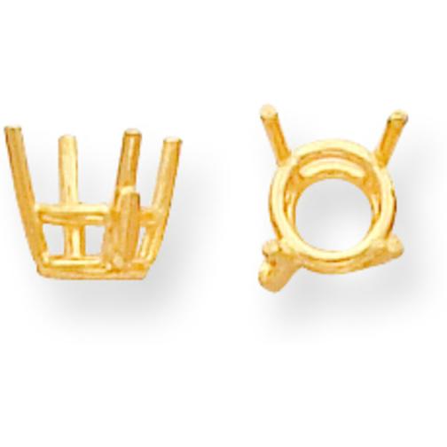 14K Gold 4 Prong Round Basket Setting 2.7mm