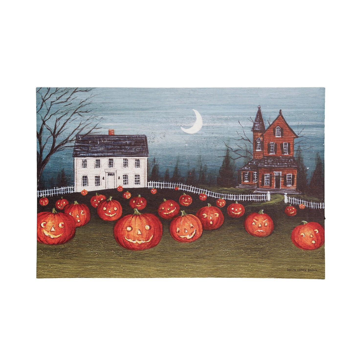 Pumpkin Field Light-Up Led Halloween Wall Art 23.75 x 0.98 x 15.75 Inches.