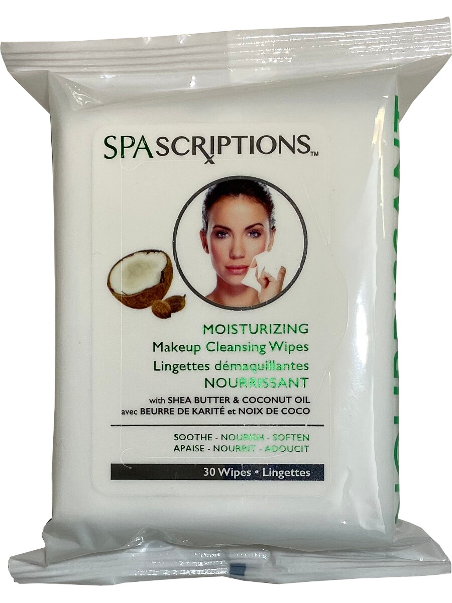 30ct Moisterizing Makeup Cleansing Spa Facial Wipes