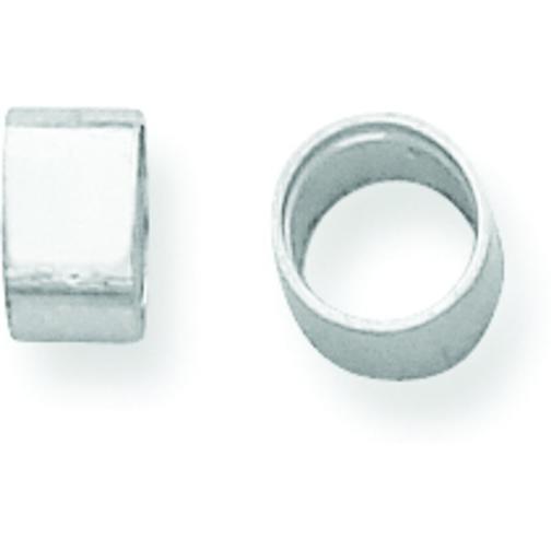 14K White Gold Round Stone Seat Tube Bezel Setting 3mm