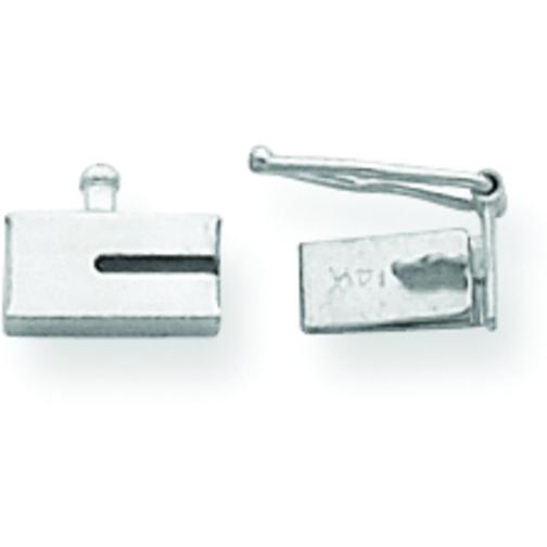 14K White Gold Box Clasp 7.6mm