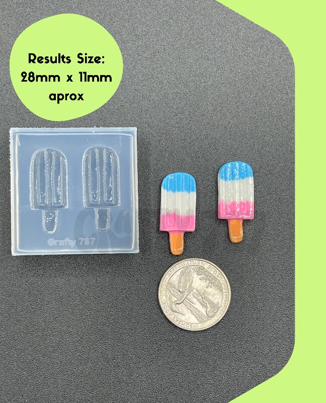 Ice Cream Silicone Mold, Resin Mold, Polymer Clay (A15)
